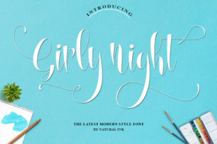 Girly Night Font for Elegant Design