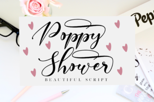 Poppy Shower Font for Creative Makers